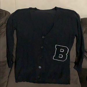 Lettered Button up sweater